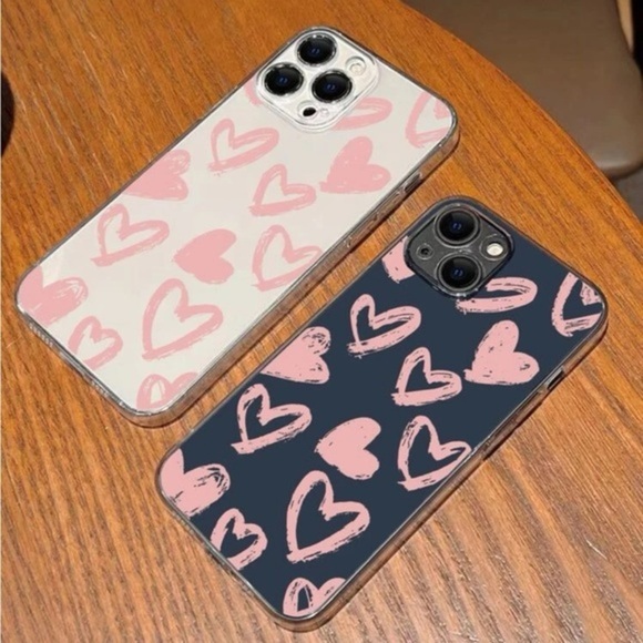 ⚠️Clearance💕iPhone 13/Pro/Pro Max Heart Pattern Clear iPhone Case - Picture 3 of 4